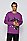 醒目艺术图案装饰平纹针织棉质 T 恤,  523_Bright Purple