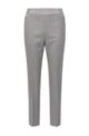 Regular-fit trousers in pinstripe stretch wool, Grey