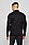 植绒艺术印花老虎艺术图案装饰长袖 Polo 衫,  001_Black