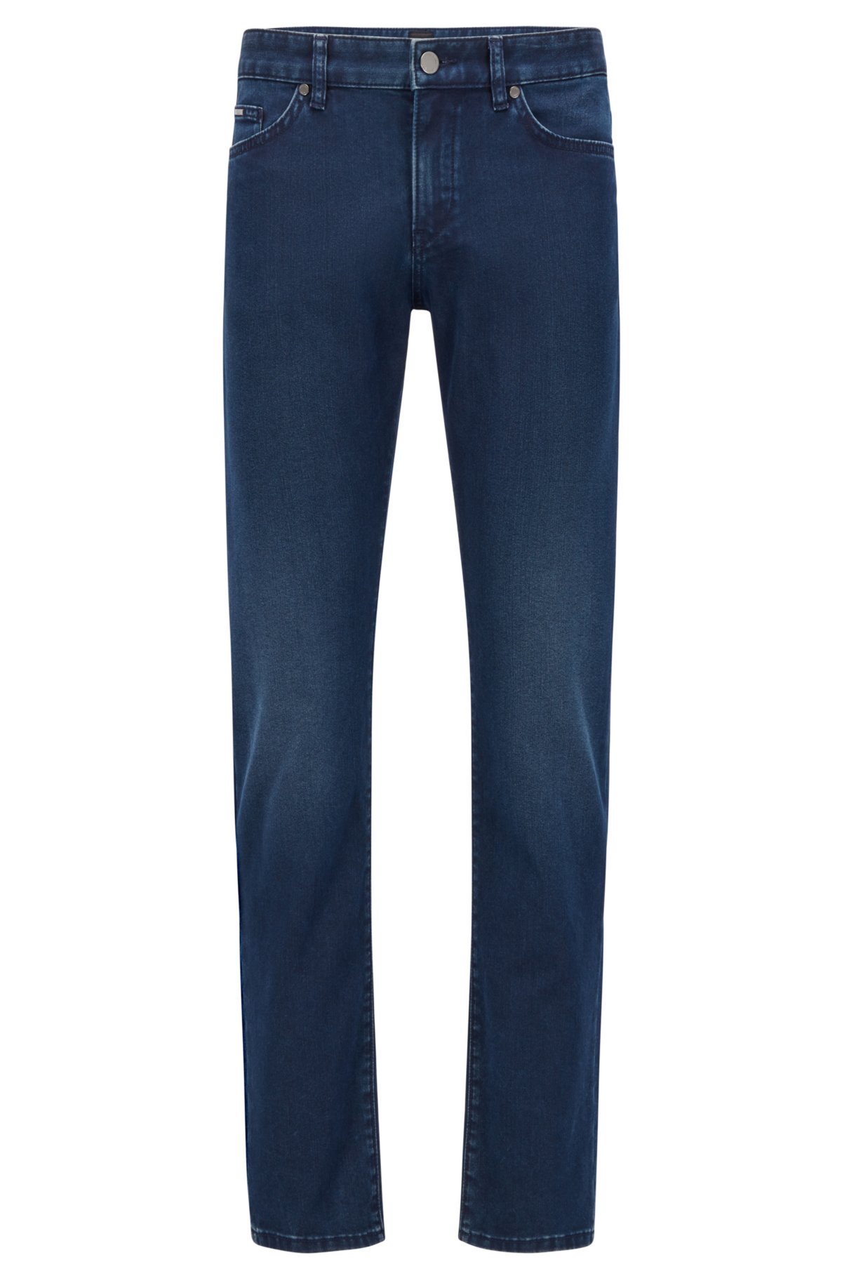 aanvaardbaar moord cijfer BOSS - Slim-fit jeans in dark-blue comfort-stretch Italian denim
