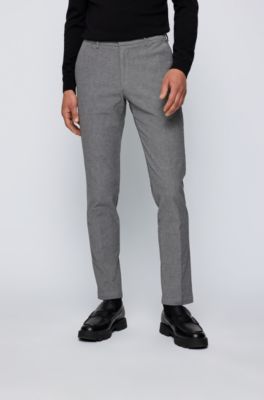 BOSS - Slim-fit chino van tweekleurig, comfortabel stretchkatoen