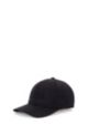 Double-twill cap with laser-cut logo, Black