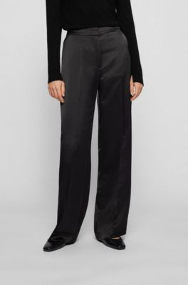 black relaxed trousers