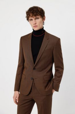 hugo boss brown suit