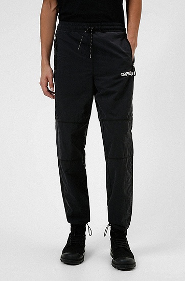 独家品牌设计宽松修身版运动裤,  001_Black