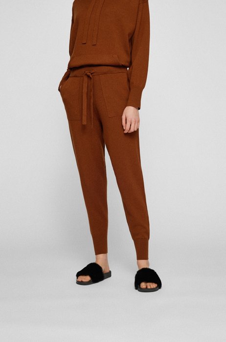 Relaxed-fit trousers in a wool blend, Brown
