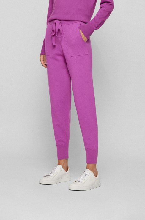 Relaxed-fit trousers in a wool blend, Purple