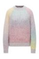 Locker geschnittener Sweater aus Alpaka-Mix in verschiedenen Farben, Gemustert