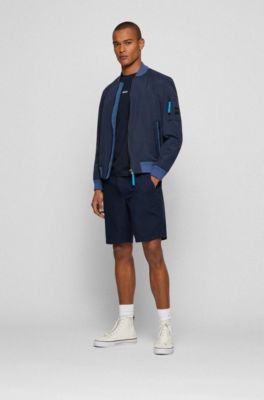 bomber jacket with shorts