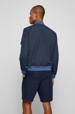 hugo boss blue bomber jacket