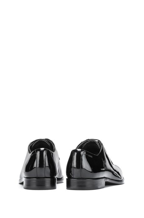 Black Save 30% HUGO Derby Shoes In Patent Leather With Stitched Cap Toe in Black 1 for Men Mens Shoes Lace-ups Derby shoes 