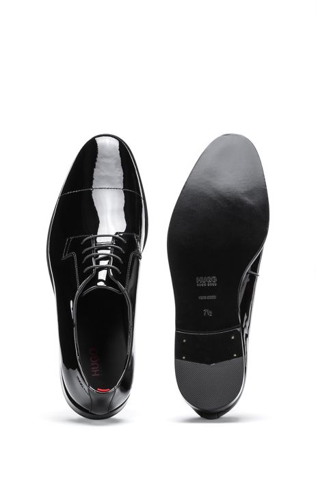 Skur Forberedende navn Roux HUGO - Derby shoes in patent leather with stitched cap toe