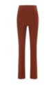 Regular-fit flared trousers in power-stretch jersey, Marron