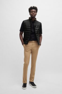 BOSS - Water-repellent gilet with 3D-logo tape 