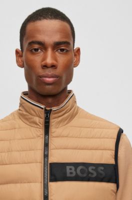 BOSS Waterrepellent gilet with 3Dlogo tape