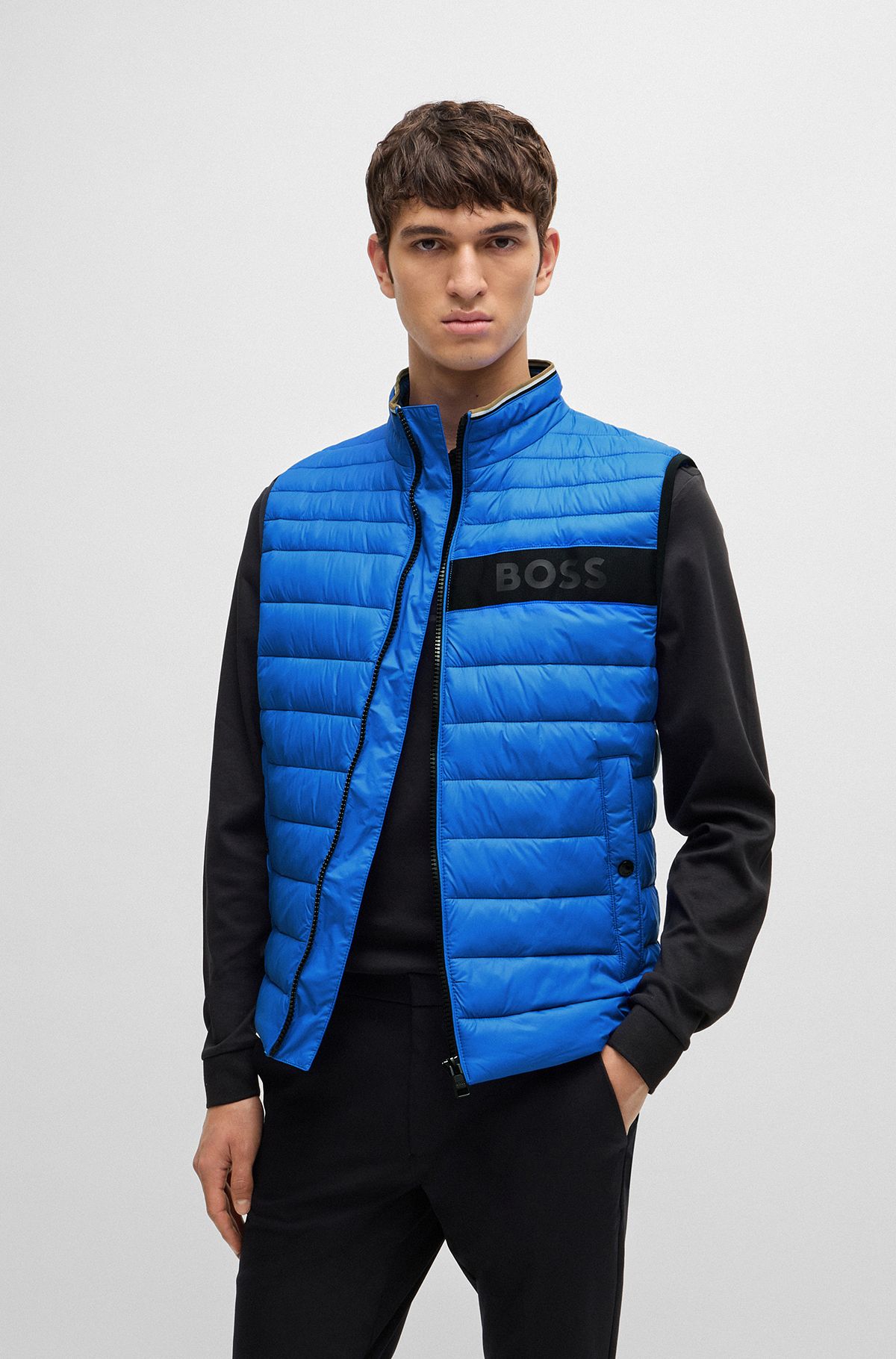Exclusive Blue Gilets for Men by HUGO BOSS Exclusive Blue Gilets for Men by HUGO BOSS