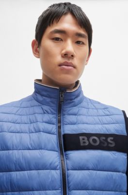 BOSS Waterrepellent gilet with 3Dlogo tape