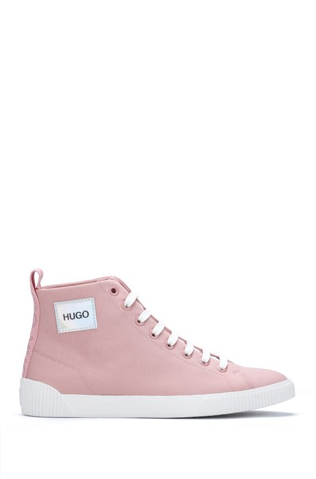 Logo high-top trainers in REPREVE® fabric, light pink