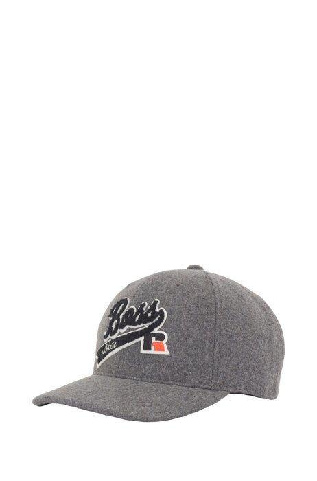 Wool-touch cap with exclusive logo, Grey