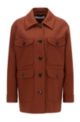 Relaxed-fit field jacket in a stretch-cotton blend, Brown