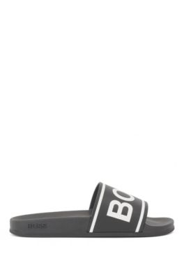 black hugo boss slides
