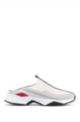 Hybrid slip-on trainers with logo tape, White