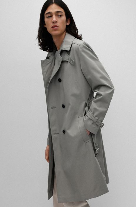Hugo Water Repellent Trench Coat With, Can You Iron Burberry Trench Coat
