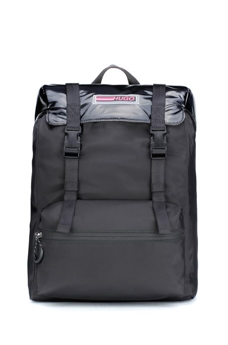 Hybrid backpack with exclusive logo, Black