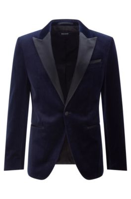 hugo boss blue velvet jacket