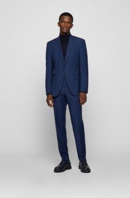 hugo boss mens blue suit