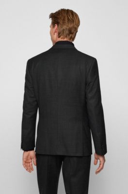Slapper af Stevenson Mangle BOSS - Slim-fit three-piece suit in checked virgin wool