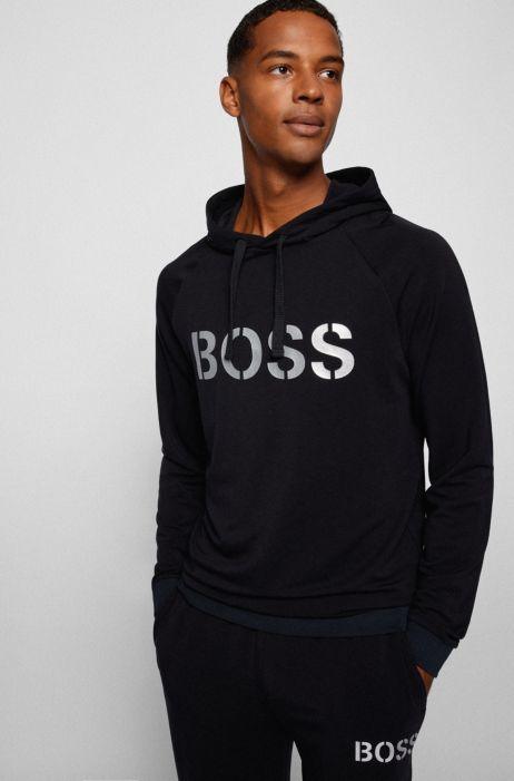 BOSS Sudadera con capucha regular fit logo