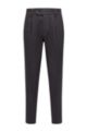 Relaxed-fit trousers in a melange organic-cotton blend, Grey