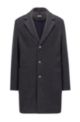 Relaxed-fit coat in a wool blend, Dark Grey