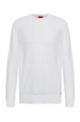 Maglione relaxed fit in puro lino, Bianco