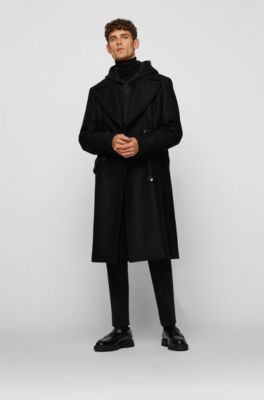 hugo boss slim fit wool coat