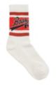 Kurze Unisex-Socken aus Baumwoll-Mix mit Vintage-Logo, Weiß