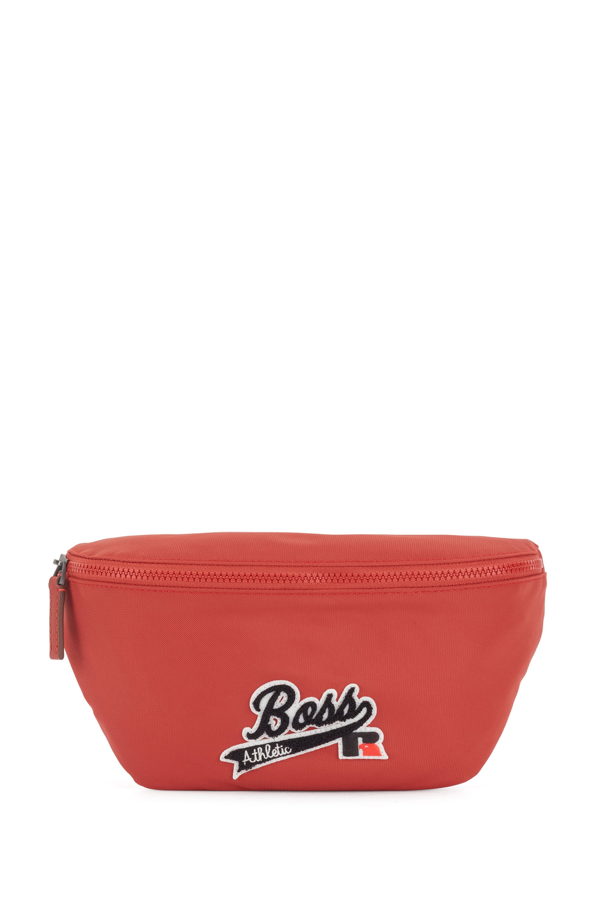 Belt bag in recycled nylon with exclusive logo, Red
