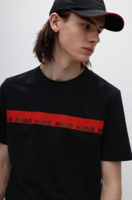 hugo boss red and black t shirt