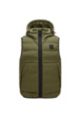 Hooded padded gilet with silicone logo patch, Green