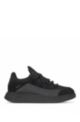 Sock-construction trainers with mesh and suede, Black