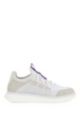 Sock-construction trainers with mesh and suede, White