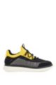Sock-construction trainers with mesh and suede, Light Yellow