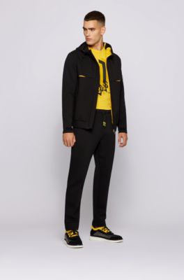 BOSS Sockconstruction trainers with mesh and suede