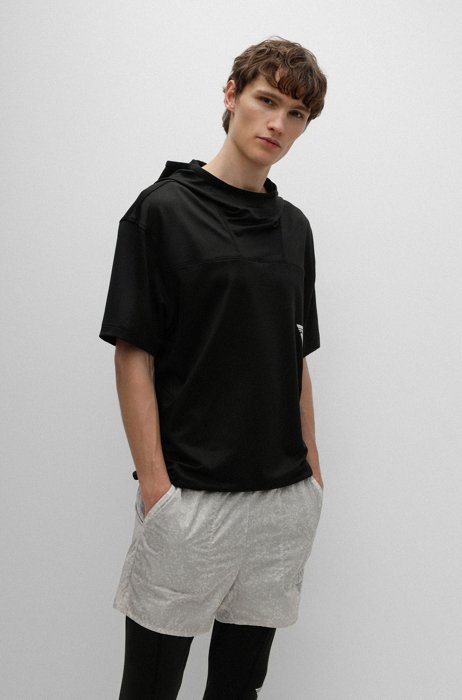 Relaxed-fit sweatshirt in performance French terry, Black