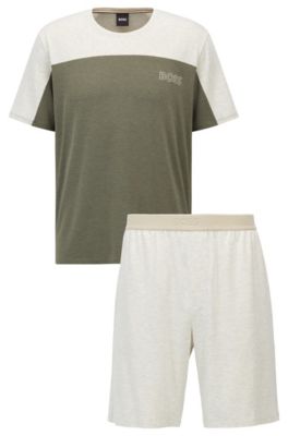 hugo boss short and shirt set