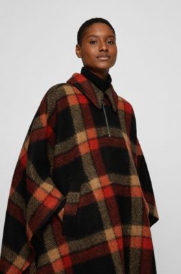 cape style wool coat