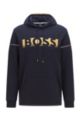 Unisex hooded sweatshirt with logo artwork, Dark Blue
