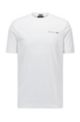 Mesh-structured T-shirt in organic cotton, White