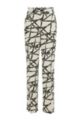 Relaxed-fit trousers in TENCEL™ Lyocell with logo-tape print, Patterned